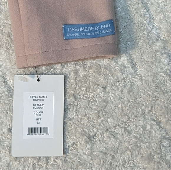 NWT Nine West Tempting Pink Cashmere Blend Jacket Coat, 12 - Picture 4 of 15